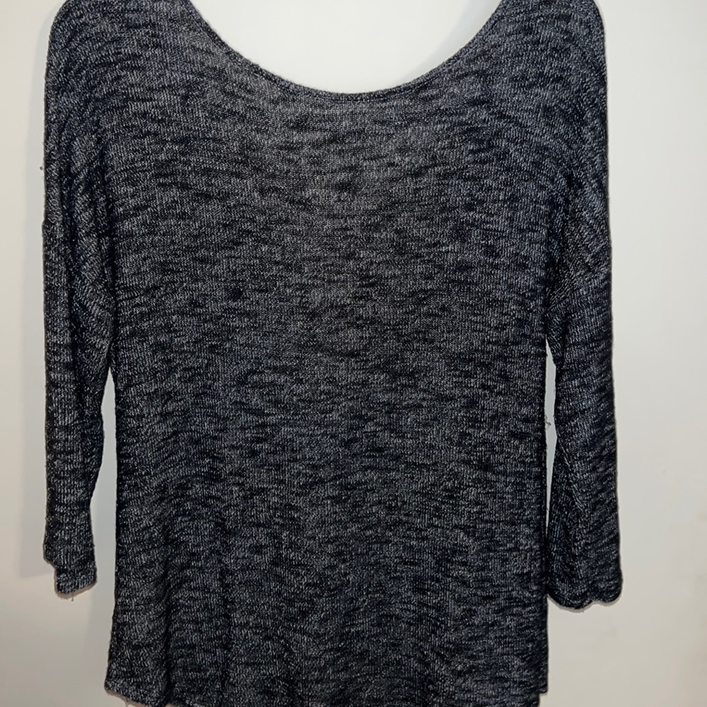 Knit top with rhinestone open back